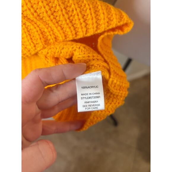 Sincerely Jules Colorblock Pink/Orange Oversized Knit Sweater M 8-12 NEW - Picture 4 of 5